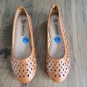 NEW! HARBORSIDES Ballet Flats Autumn Camel Brown Size 7.5